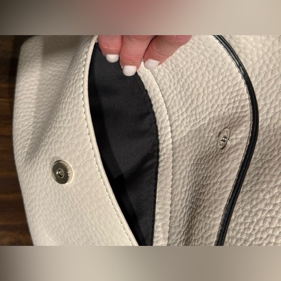 COLAB Cream Pebble Vegan Leather Backpack - Picture 16 of 16